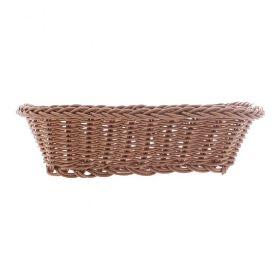 Cesta De 25cm X 18,1cm X 6,8cm Rattan Plástico Retangular